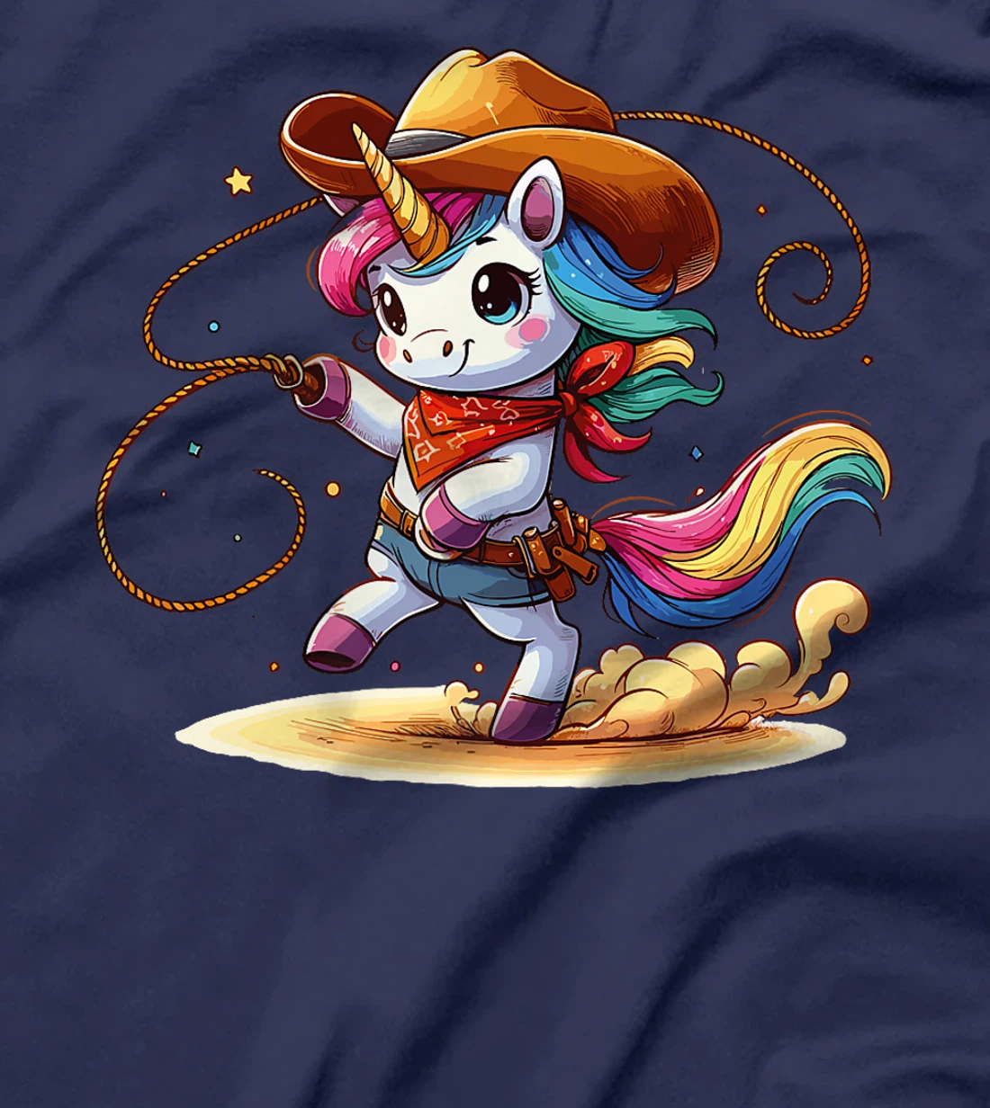 Western Rodeo Cowboy Hat Unicorn Texas Animals Premium T-Shirt