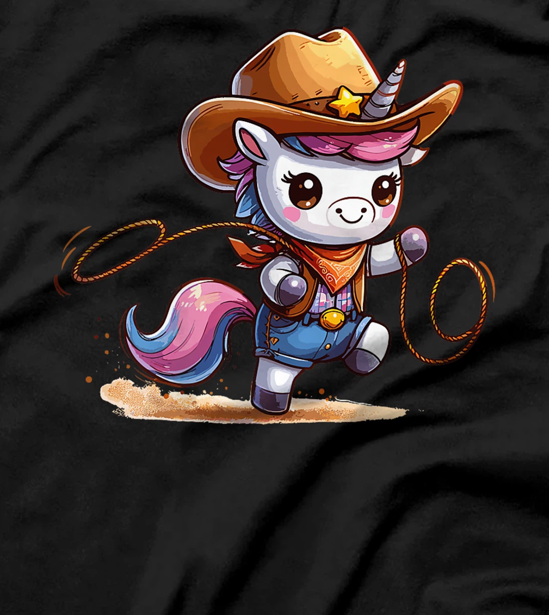 Western Rodeo Cowboy Hat Unicorn Texas Animals Premium T-Shirt