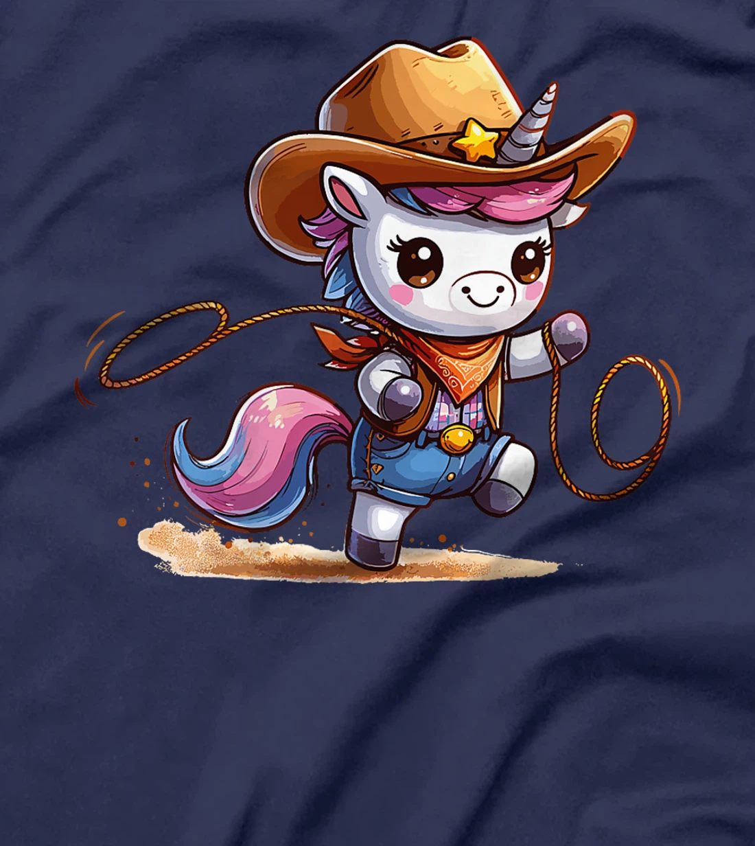 Western Rodeo Cowboy Hat Unicorn Texas Animals Premium T-Shirt