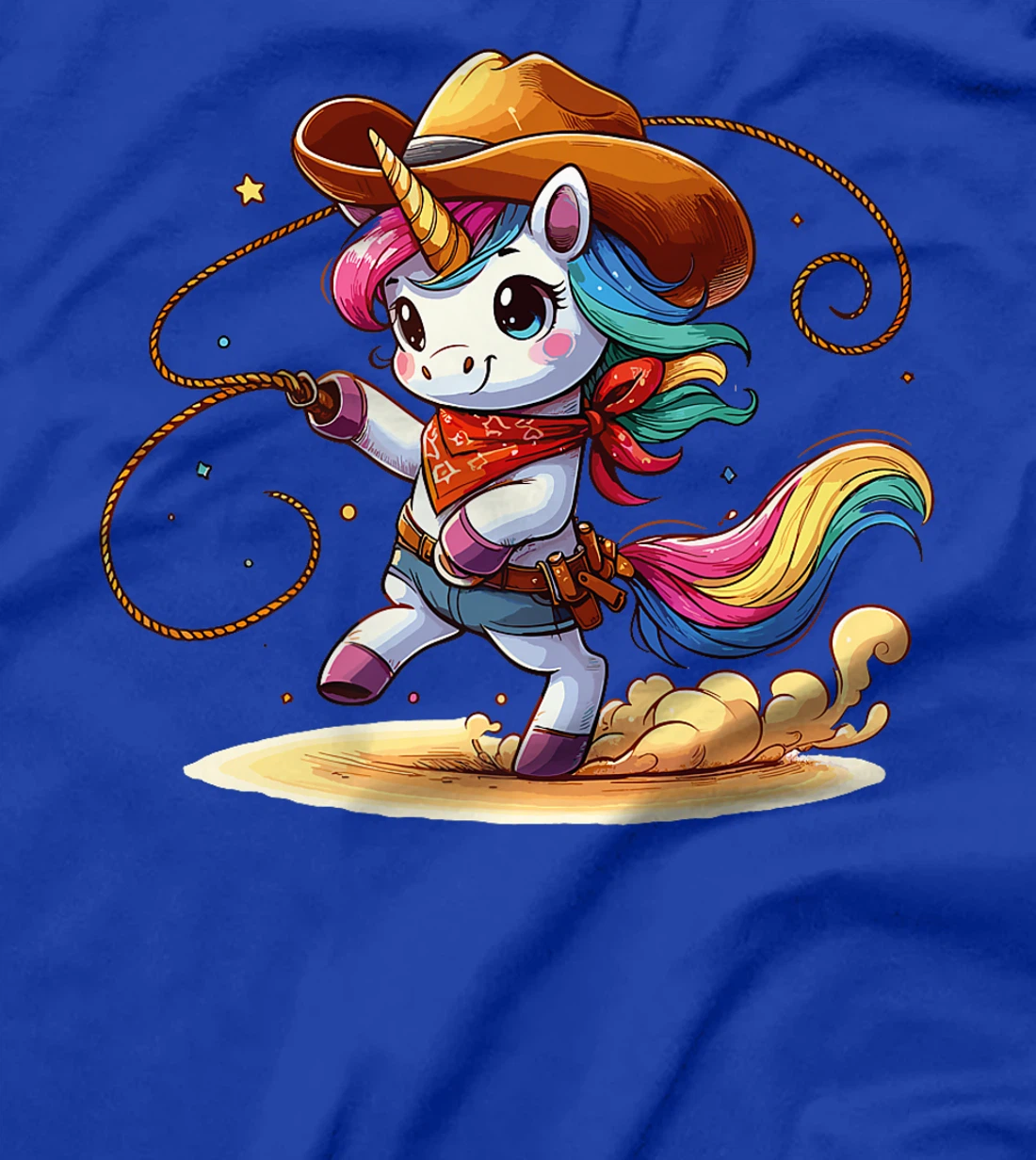 Western Rodeo Cowboy Hat Unicorn Texas Animals Premium T-Shirt