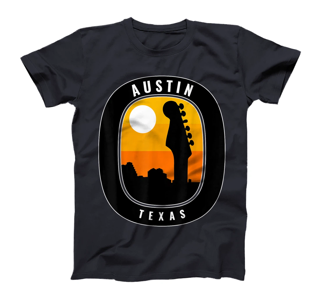 Austin Texas Guitar Sunrise T-Shirt