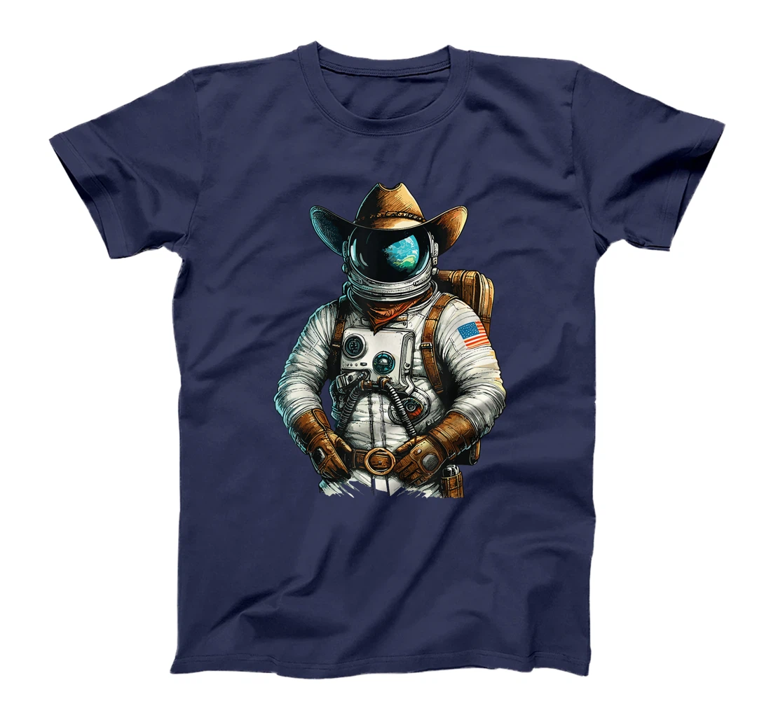 Western Rodeo Cowboy Hat Astronaut Texas Animals T-Shirt