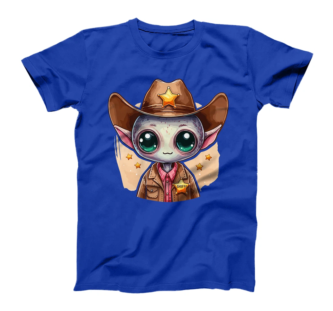 Western Rodeo Cowboy Hat Alien Texas Animals Premium T-Shirt