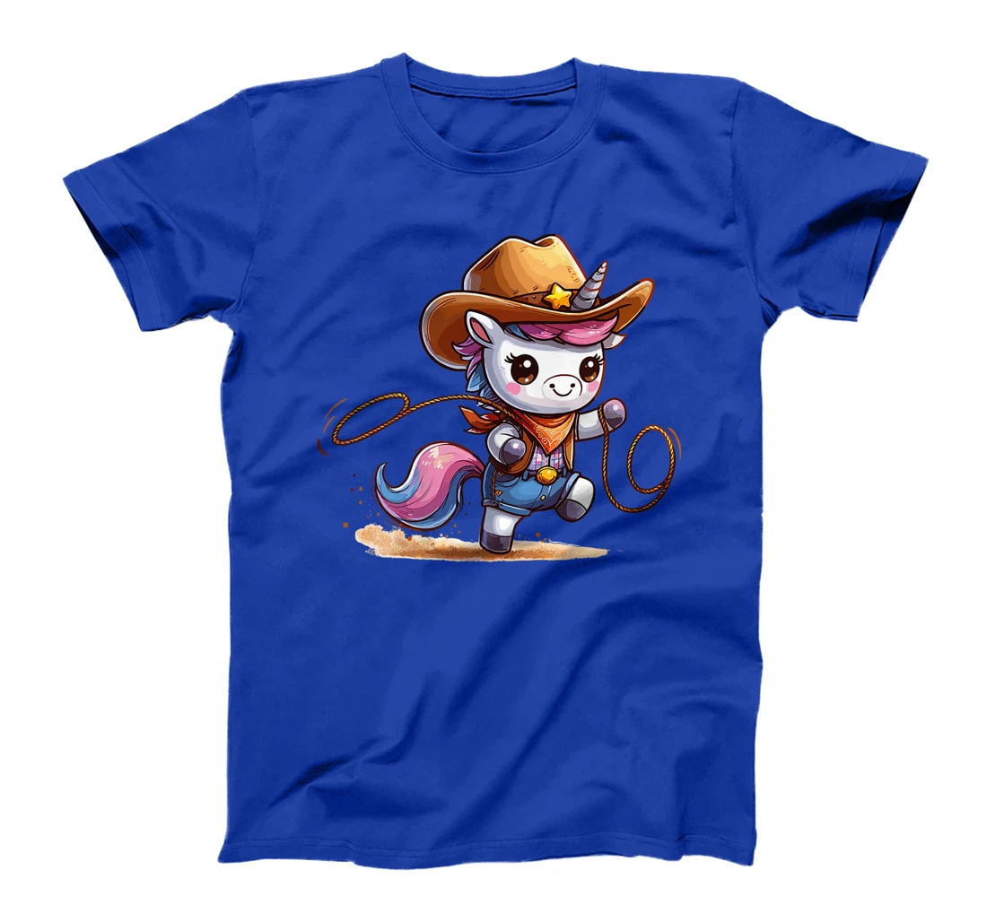 Western Rodeo Cowboy Hat Unicorn Texas Animals Premium T-Shirt