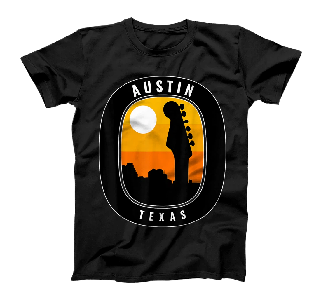 Austin Texas Guitar Sunrise T-Shirt