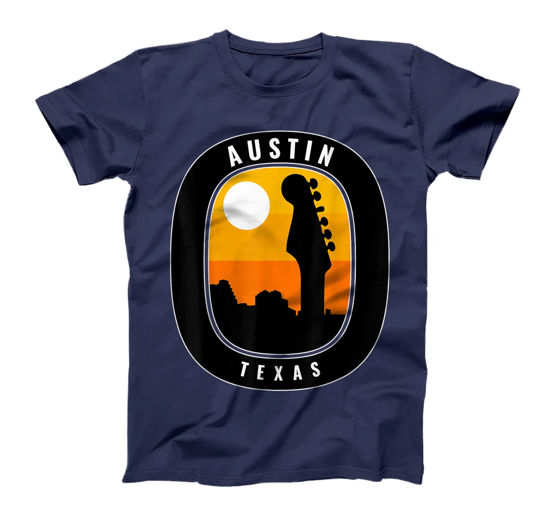 Austin Texas Guitar Sunrise T-Shirt