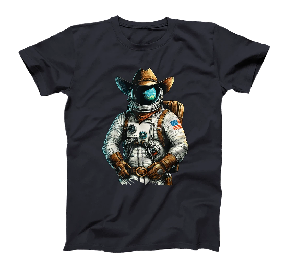 Western Rodeo Cowboy Hat Astronaut Texas Animals T-Shirt