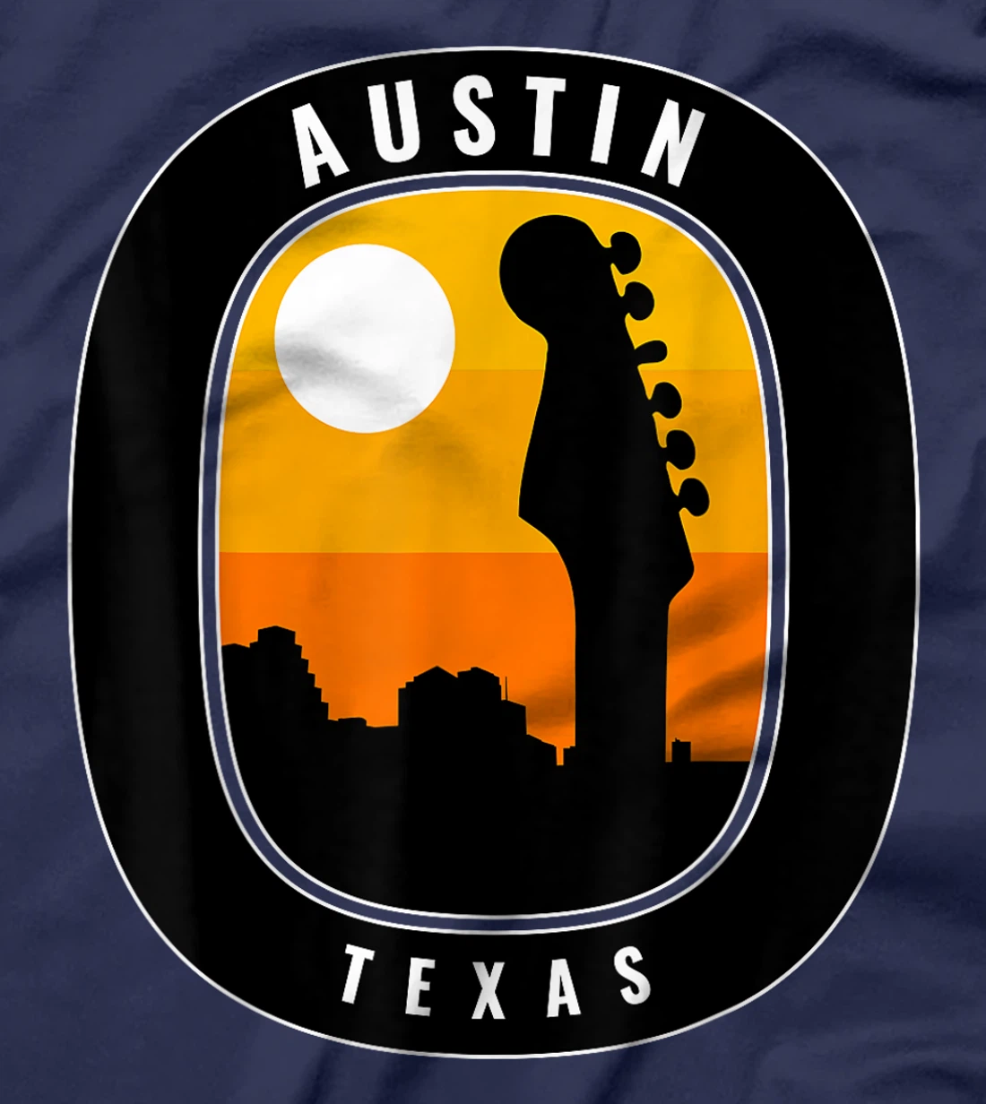 Austin Texas Guitar Sunrise T-Shirt