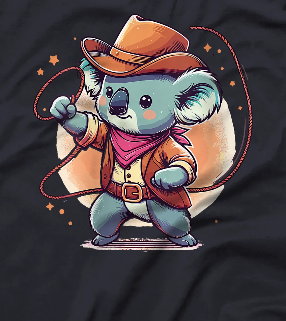 Womens Western Rodeo Cowboy Hat Koala Texas Animals T-Shirt