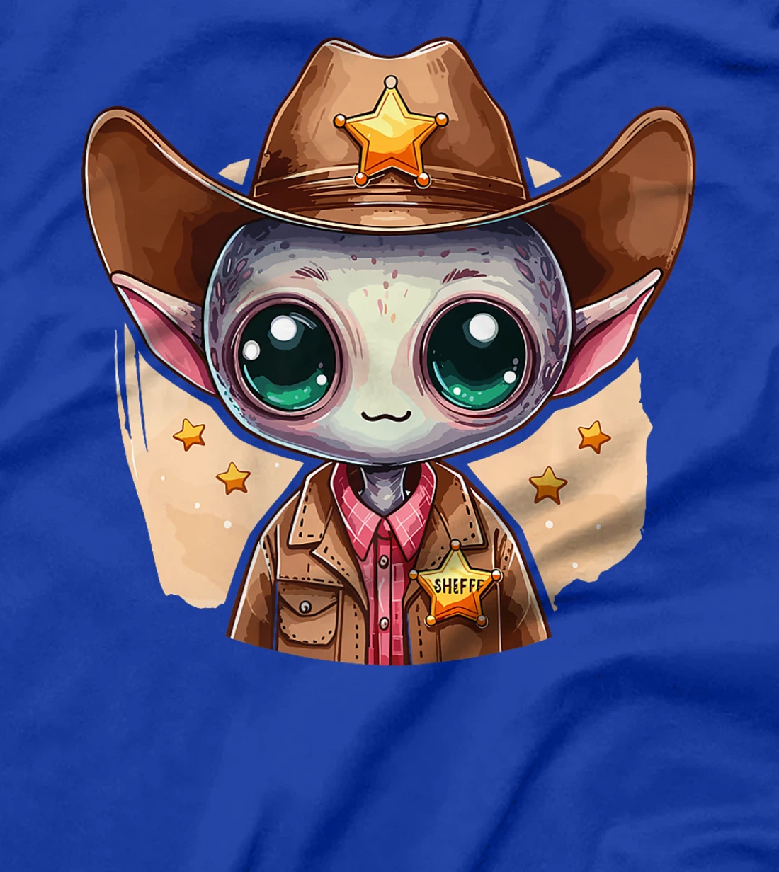 Western Rodeo Cowboy Hat Alien Texas Animals Premium T-Shirt