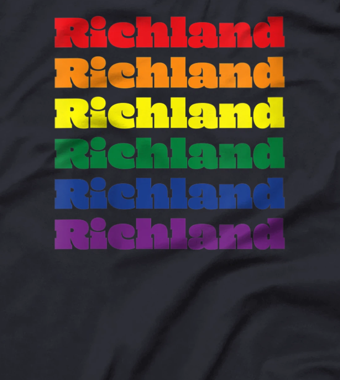 Womens Richland Texas LGBTQ Gay Pride Month Rainbow Solidarity T-Shirt