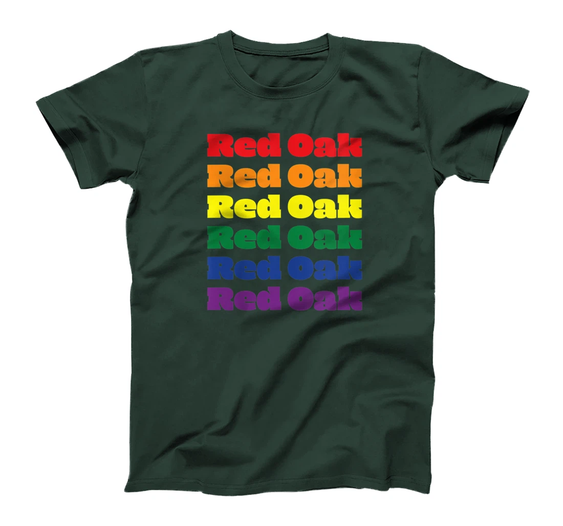 Womens Red Oak Texas LGBTQ Gay Pride Month Rainbow Solidarity T-Shirt