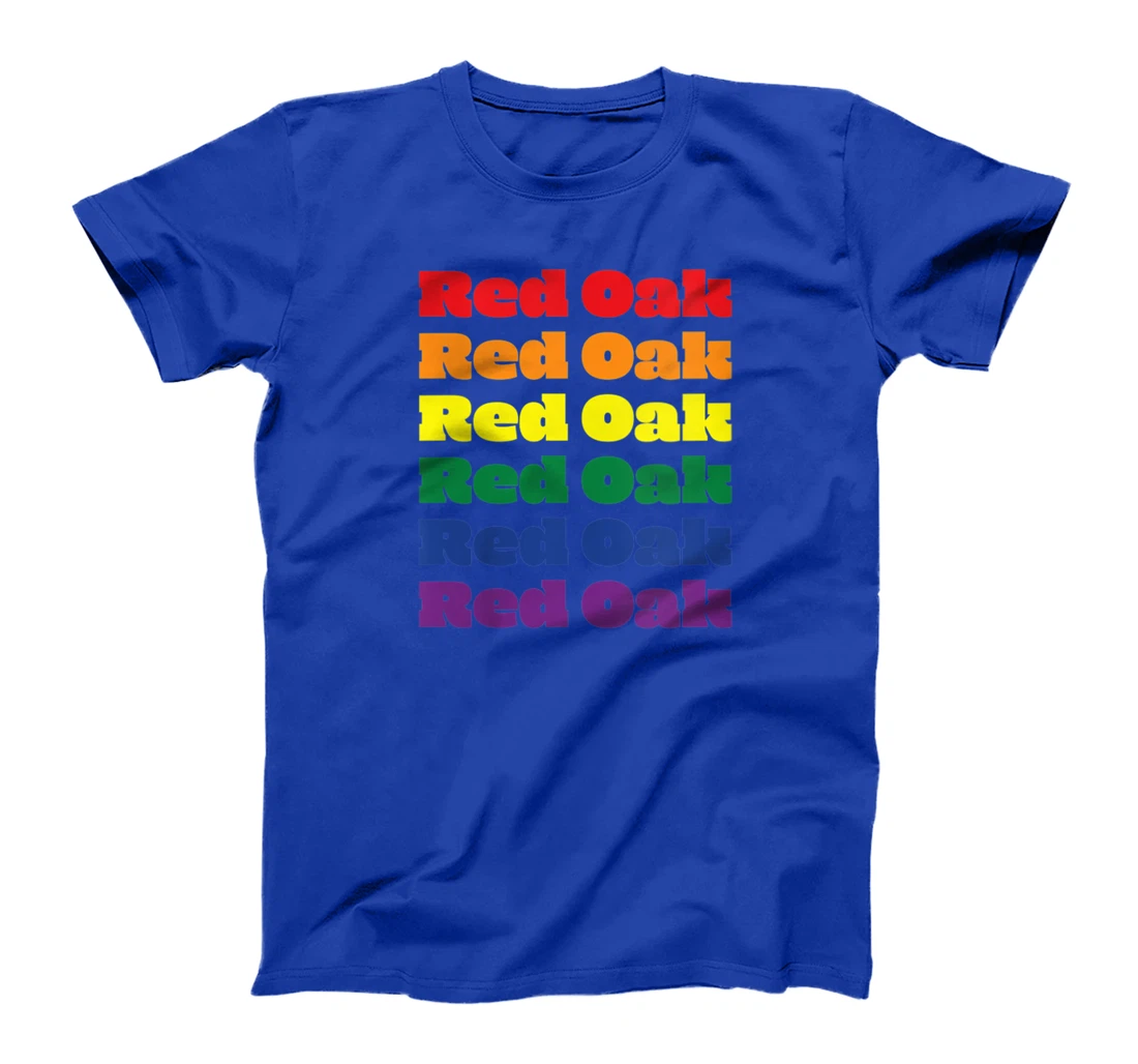 Womens Red Oak Texas LGBTQ Gay Pride Month Rainbow Solidarity T-Shirt