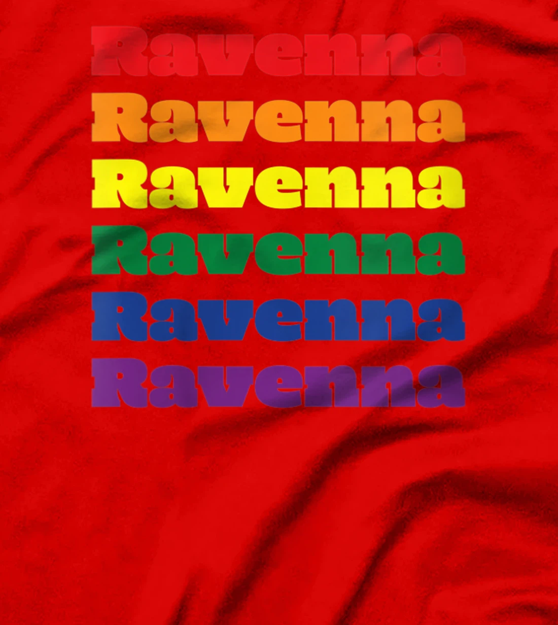 Womens Ravenna Texas LGBTQ Gay Pride Month Rainbow Solidarity T-Shirt