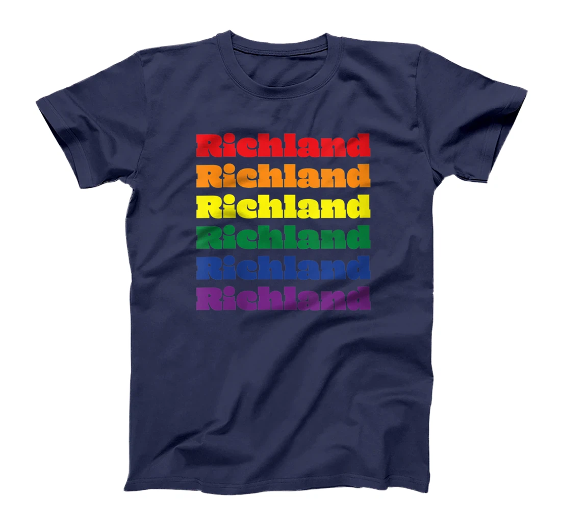 Womens Richland Texas LGBTQ Gay Pride Month Rainbow Solidarity T-Shirt