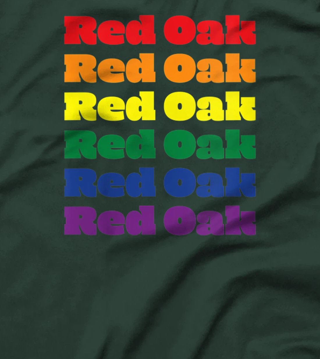 Womens Red Oak Texas LGBTQ Gay Pride Month Rainbow Solidarity T-Shirt