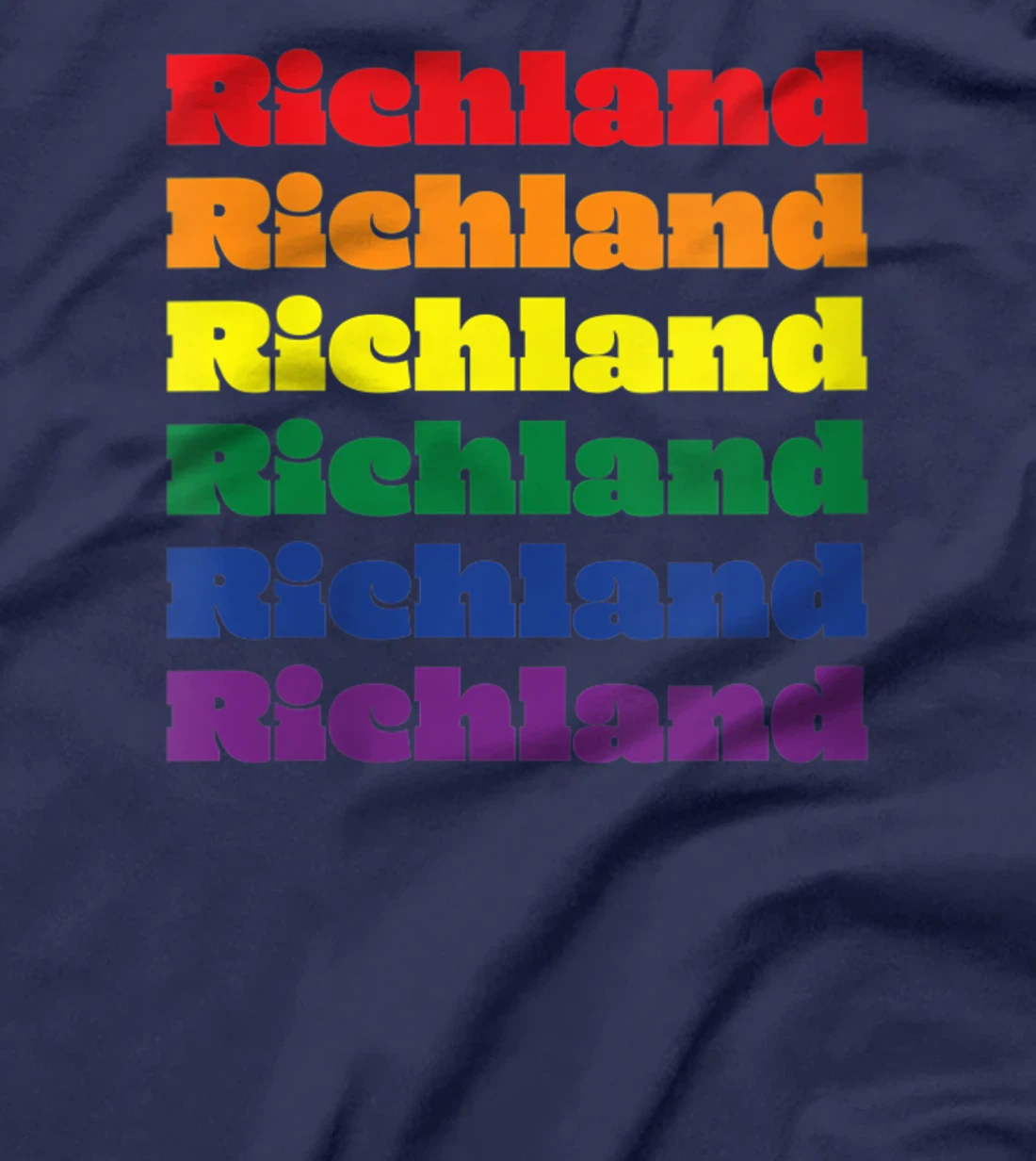 Womens Richland Texas LGBTQ Gay Pride Month Rainbow Solidarity T-Shirt