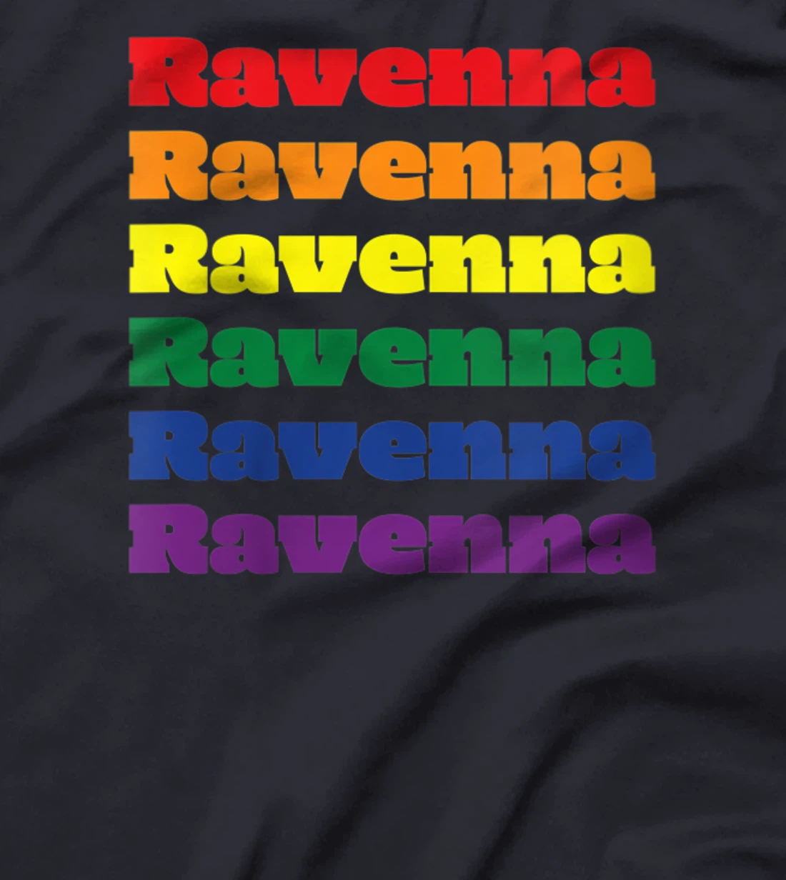 Womens Ravenna Texas LGBTQ Gay Pride Month Rainbow Solidarity T-Shirt