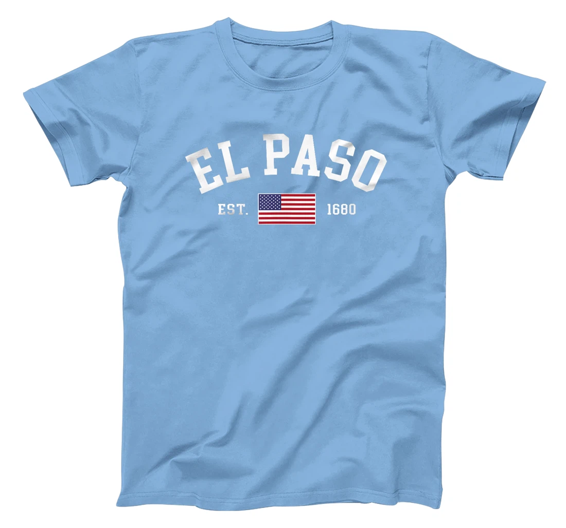 El Paso Texas July 4th US Flag Patriotic Retro Mens Womens T-Shirt