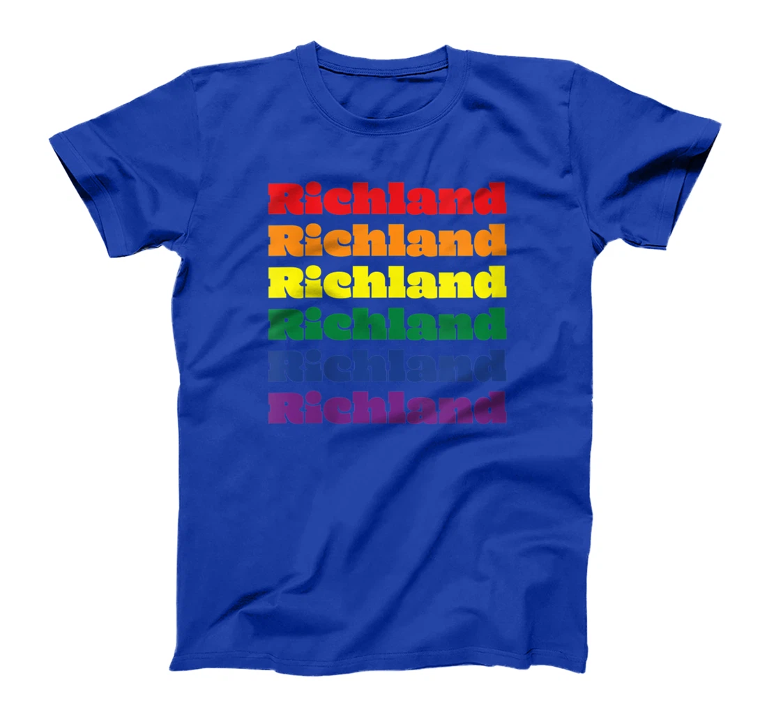 Womens Richland Texas LGBTQ Gay Pride Month Rainbow Solidarity T-Shirt