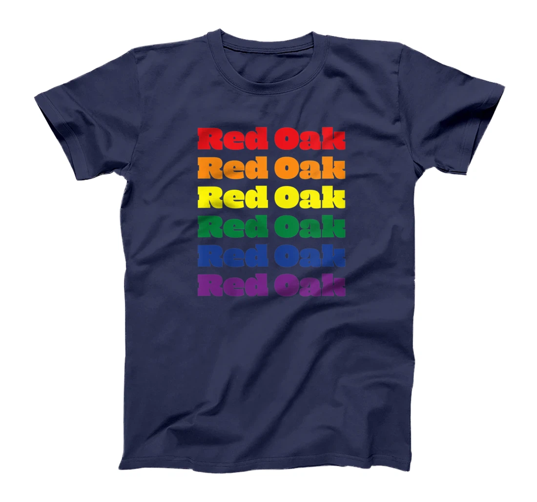 Womens Red Oak Texas LGBTQ Gay Pride Month Rainbow Solidarity T-Shirt