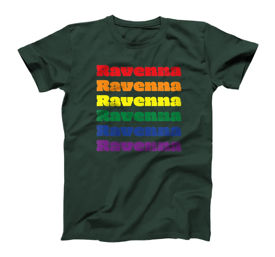 Womens Ravenna Texas LGBTQ Gay Pride Month Rainbow Solidarity T-Shirt