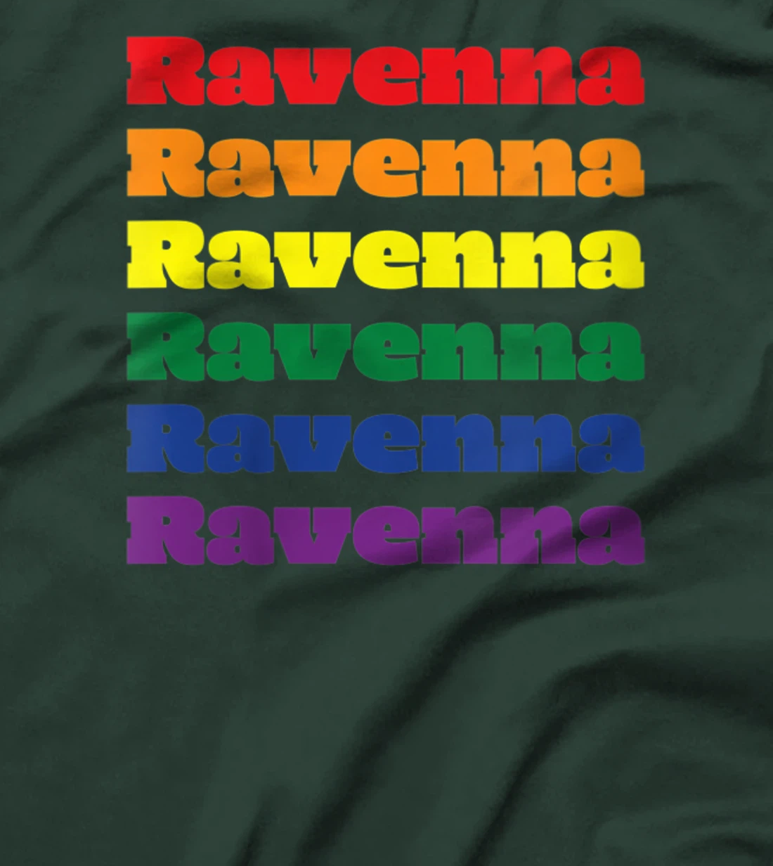 Womens Ravenna Texas LGBTQ Gay Pride Month Rainbow Solidarity T-Shirt