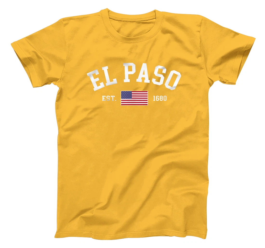 El Paso Texas July 4th US Flag Patriotic Retro Mens Womens T-Shirt