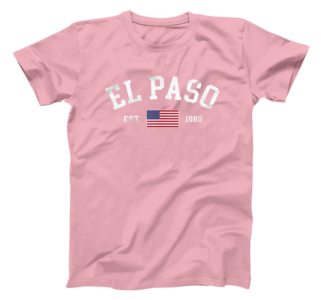 El Paso Texas July 4th US Flag Patriotic Retro Mens Womens T-Shirt