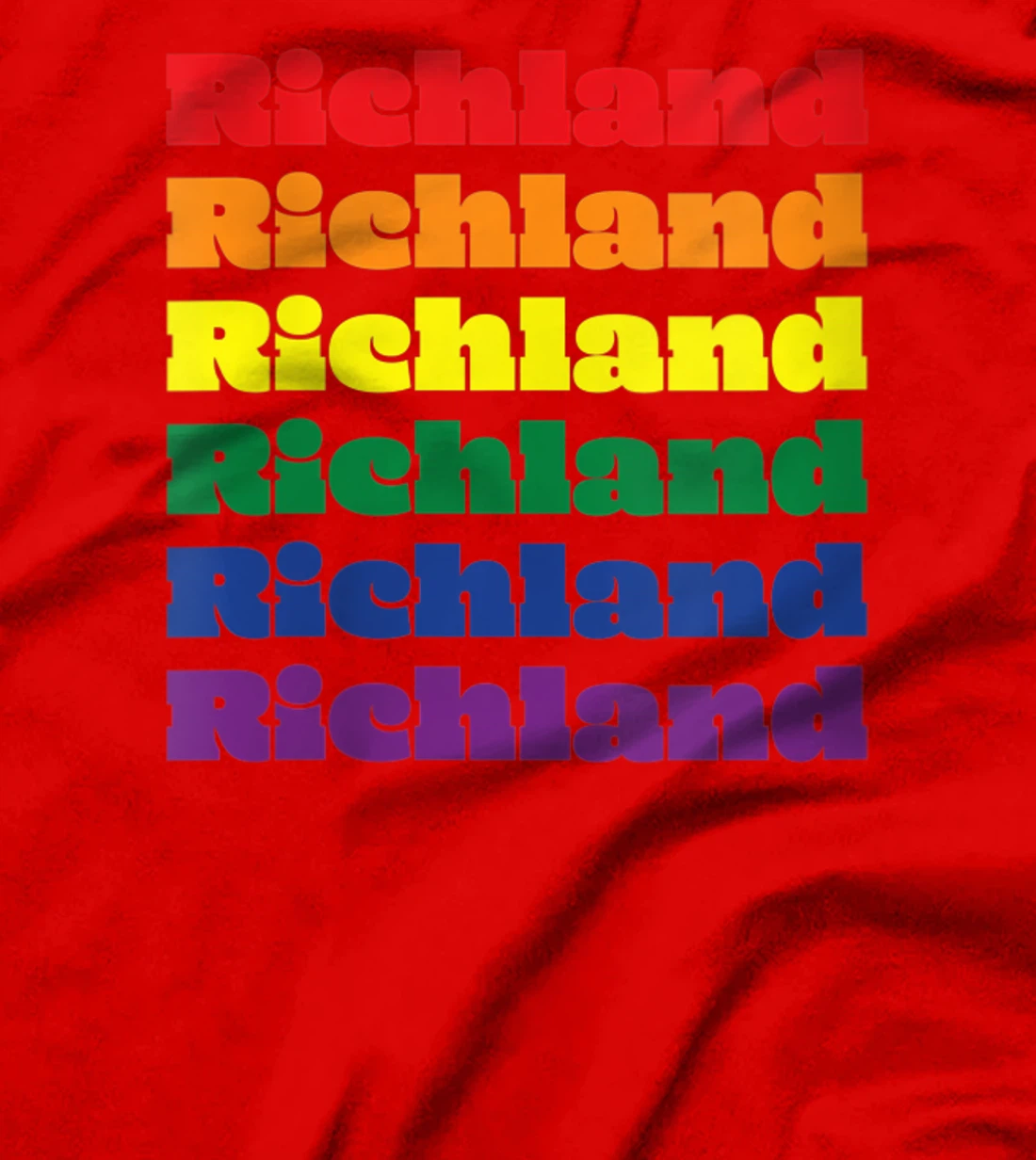 Womens Richland Texas LGBTQ Gay Pride Month Rainbow Solidarity T-Shirt