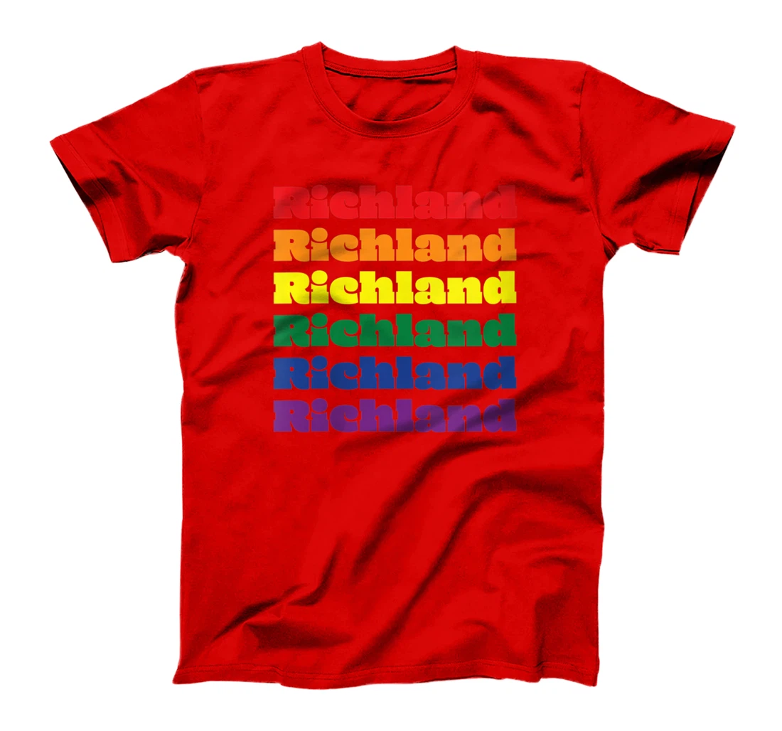 Womens Richland Texas LGBTQ Gay Pride Month Rainbow Solidarity T-Shirt