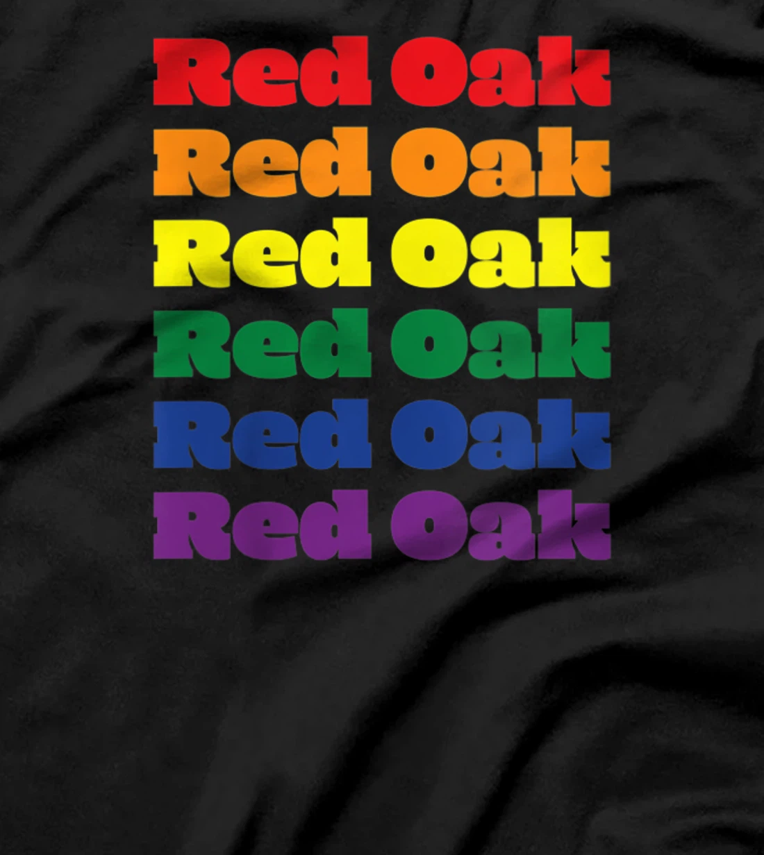 Womens Red Oak Texas LGBTQ Gay Pride Month Rainbow Solidarity T-Shirt