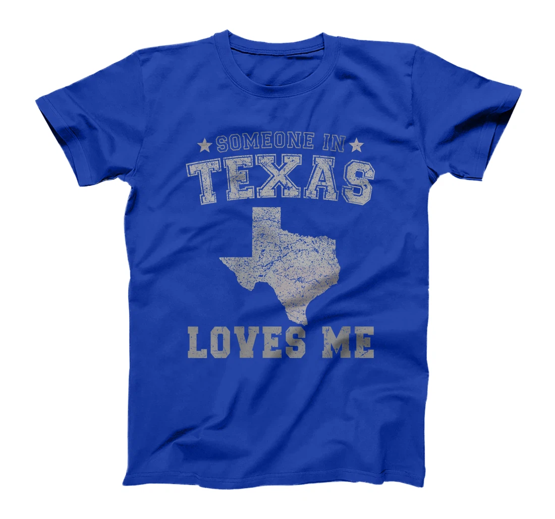 Womens Someone In Texas Loves Me Heart Vintage State T-Shirt