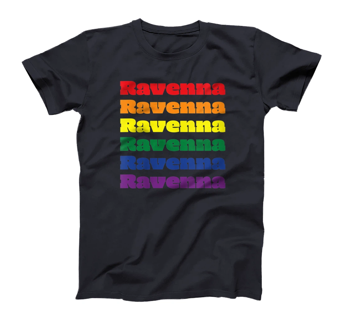 Womens Ravenna Texas LGBTQ Gay Pride Month Rainbow Solidarity T-Shirt