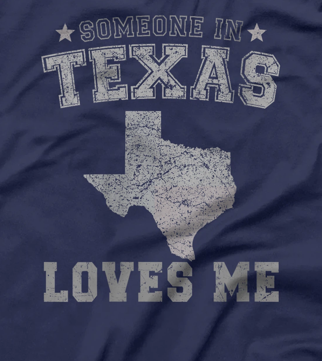 Womens Someone In Texas Loves Me Heart Vintage State T-Shirt