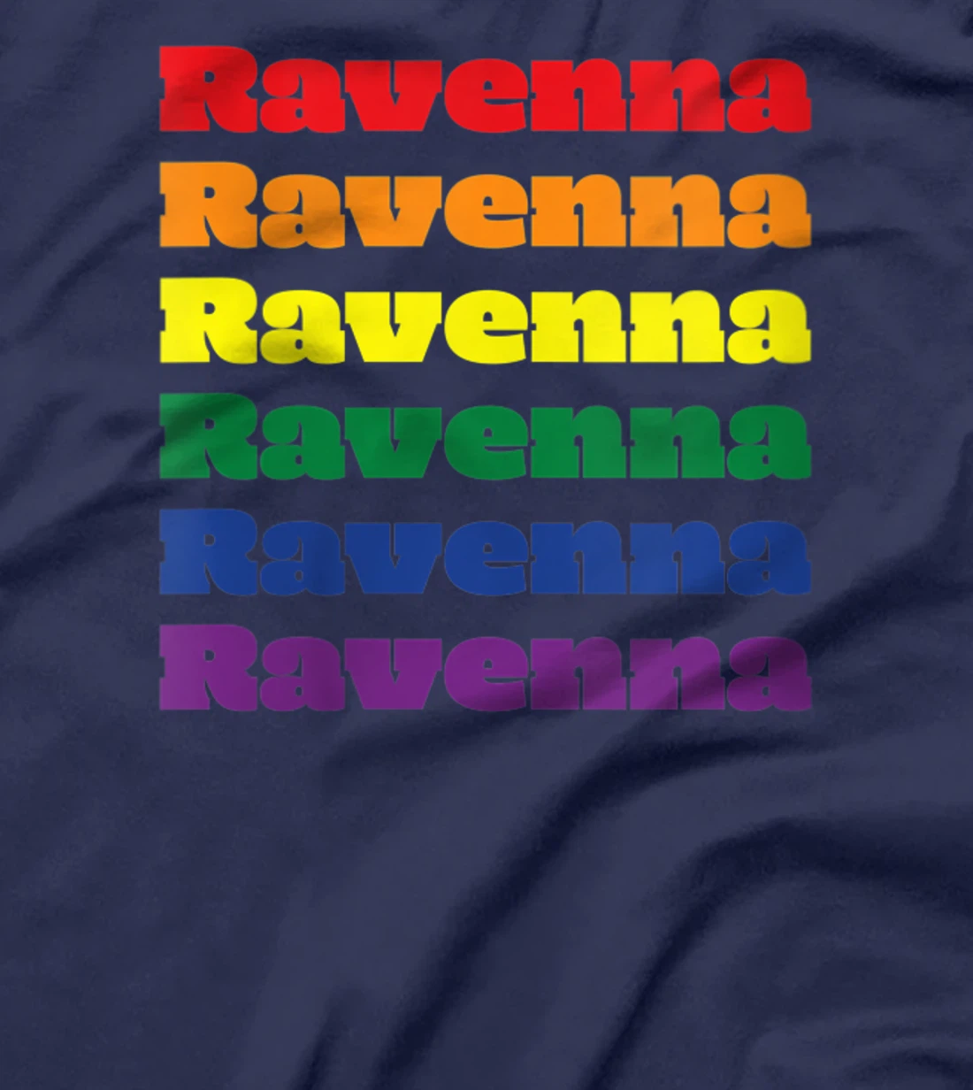 Womens Ravenna Texas LGBTQ Gay Pride Month Rainbow Solidarity T-Shirt