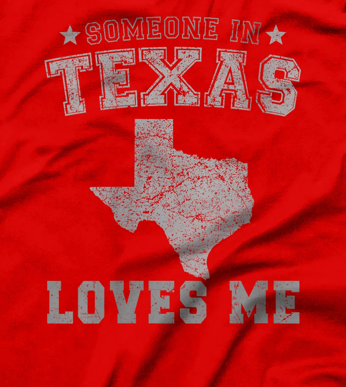 Womens Someone In Texas Loves Me Heart Vintage State T-Shirt
