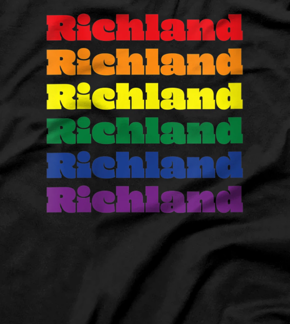 Womens Richland Texas LGBTQ Gay Pride Month Rainbow Solidarity T-Shirt