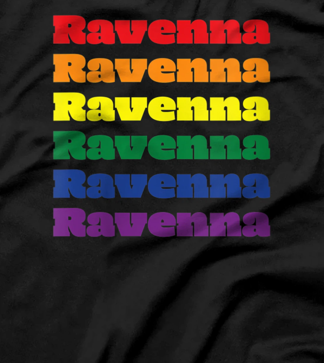 Womens Ravenna Texas LGBTQ Gay Pride Month Rainbow Solidarity T-Shirt