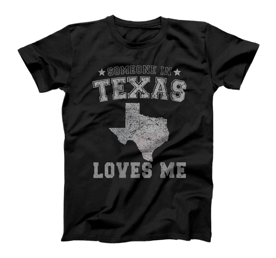 Womens Someone In Texas Loves Me Heart Vintage State T-Shirt