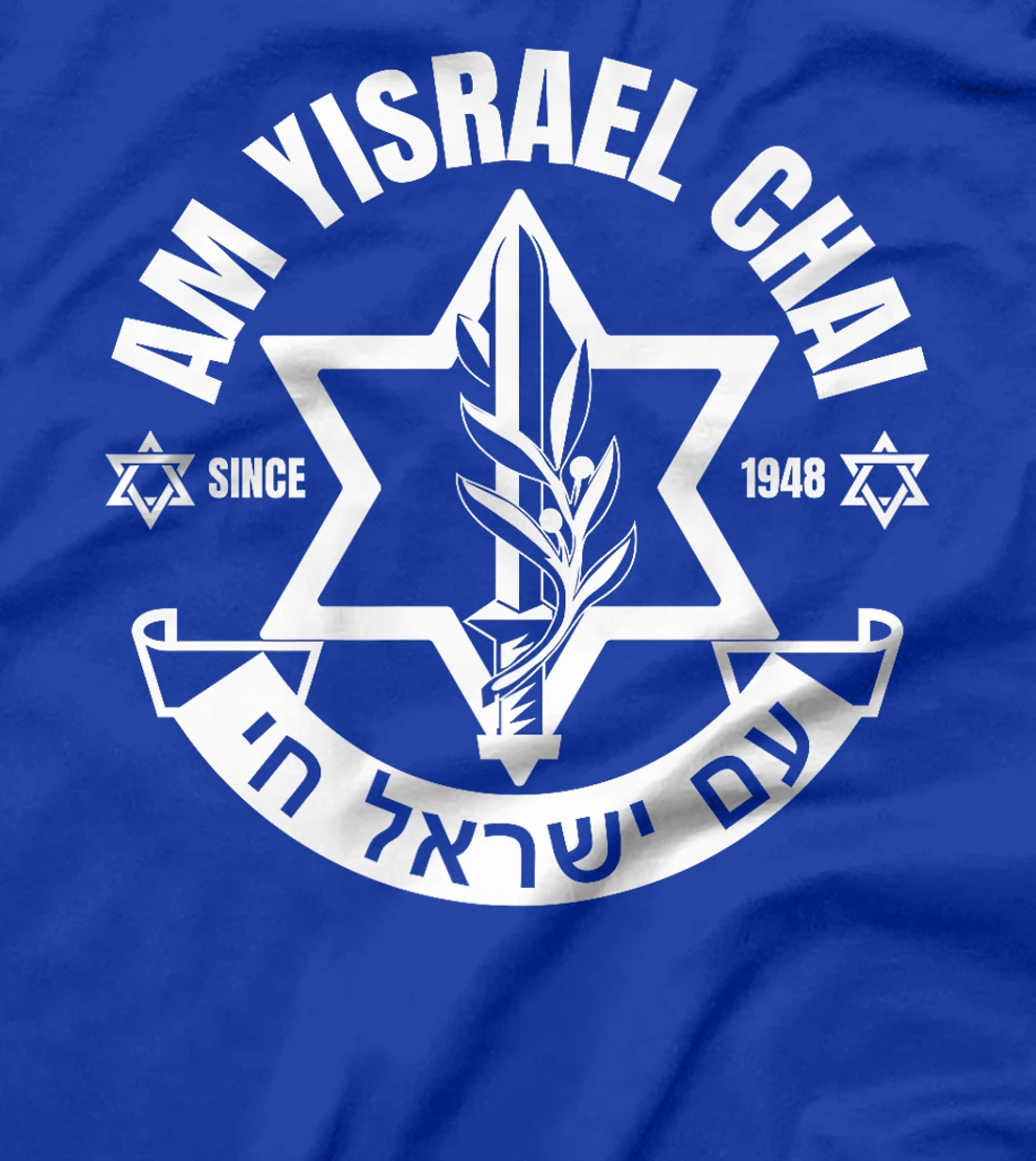 Am Yisrael Chai Israel 1948 Jewish Magen David Hebrew IDF Premium T-Shirt