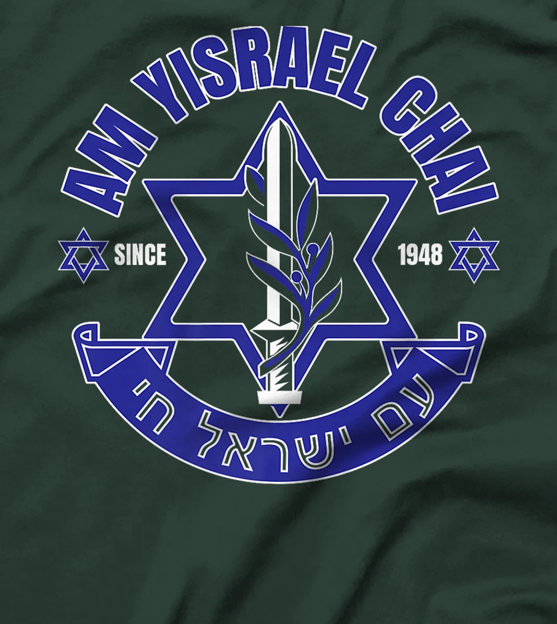 Am Yisrael Chai Israel 1948 Jewish Magen David Hebrew IDF Premium T-Shirt