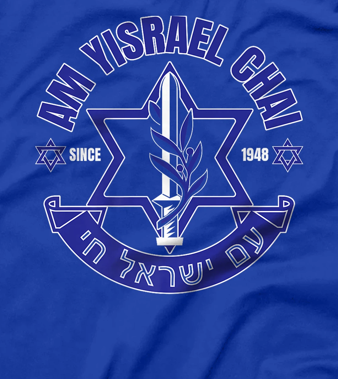Am Yisrael Chai Israel 1948 Jewish Magen David Hebrew IDF Premium T-Shirt