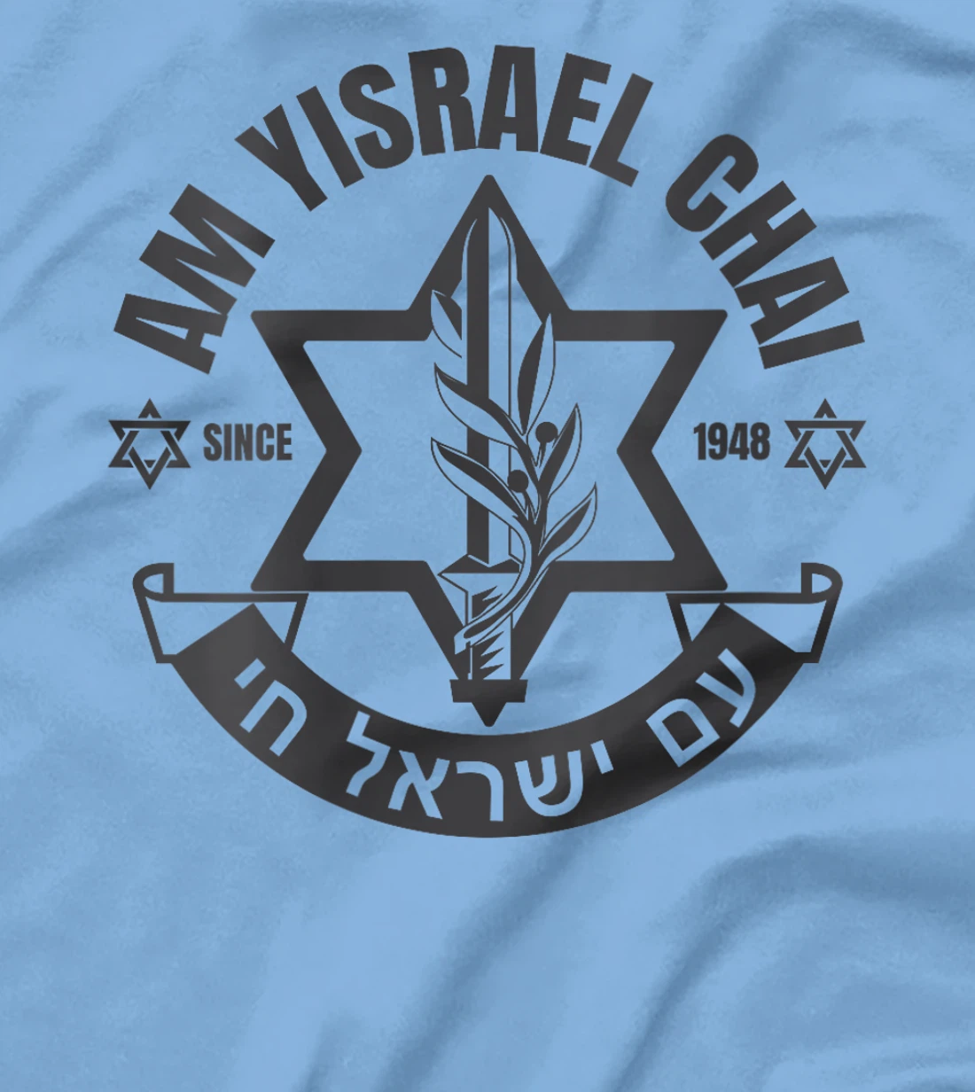 Womens Am Yisrael Chai Israel 1948 Jewish Magen David Hebrew IDF T-Shirt