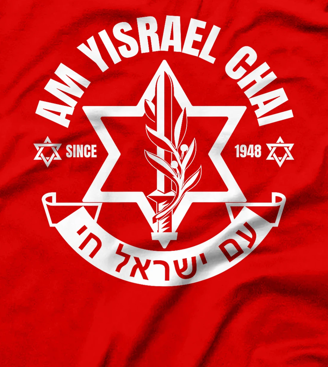 Am Yisrael Chai Israel 1948 Jewish Magen David Hebrew IDF Premium T-Shirt