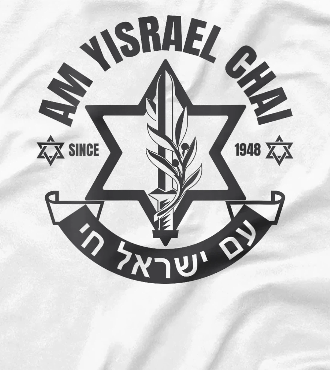 Womens Am Yisrael Chai Israel 1948 Jewish Magen David Hebrew IDF T-Shirt