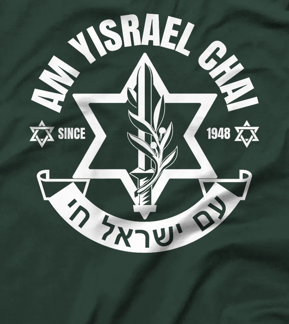 Am Yisrael Chai Israel 1948 Jewish Magen David Hebrew IDF Premium T-Shirt