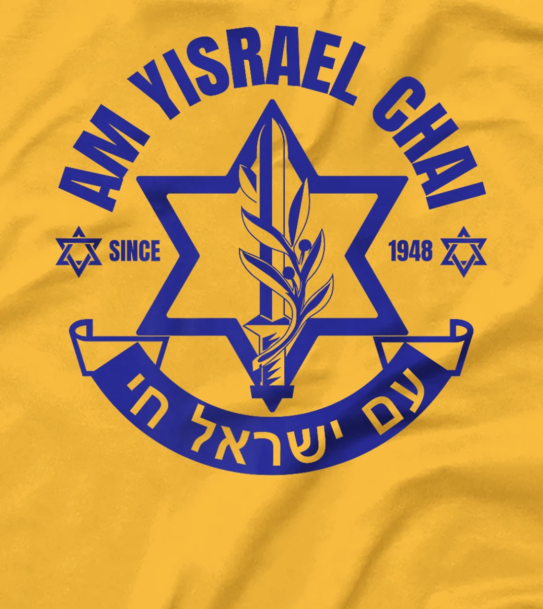 Am Yisrael Chai Israel 1948 Jewish Magen David Hebrew IDF Premium T-Shirt