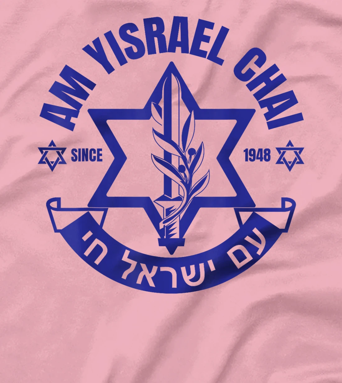Am Yisrael Chai Israel 1948 Jewish Magen David Hebrew IDF T-Shirt