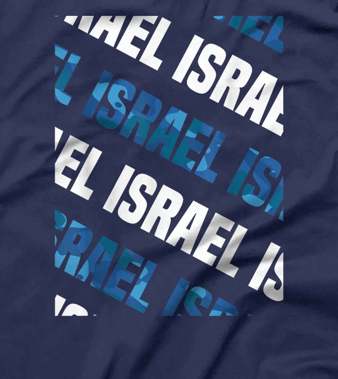 Israel Camo Pattern Blue Camouflage T-Shirt